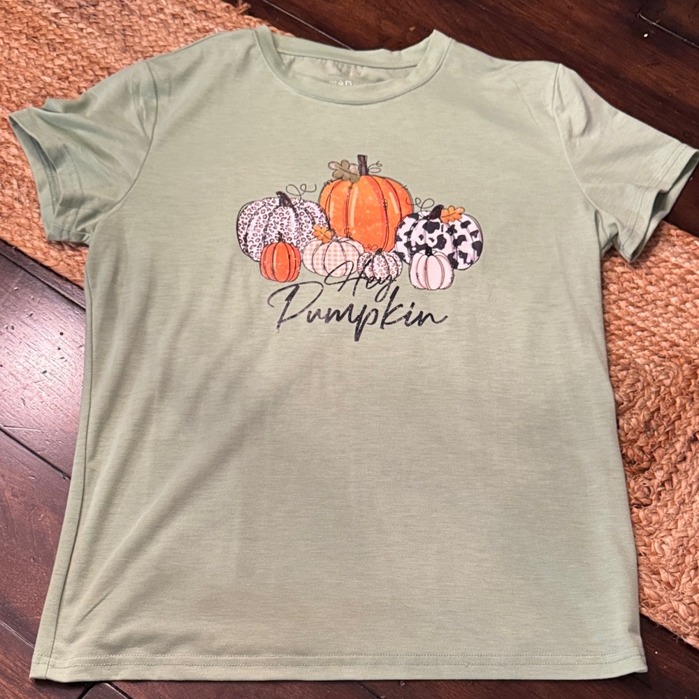 Green 'Hey Pumpkin' Graphic Tee